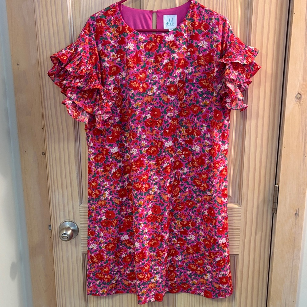 Floral Ruffle Sleeve Dress